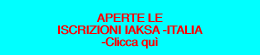 APERTE LE  ISCRIZIONI IAKSA-ITALIA PER 